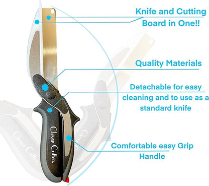 2-in-1 Clever Cutter - Kitchen Knife & Cutting Board