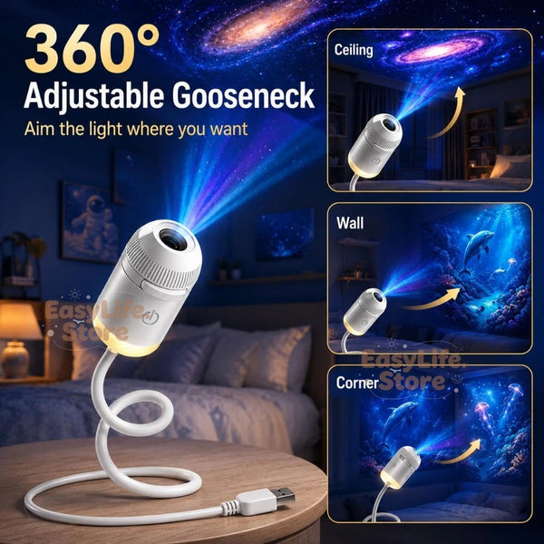 USB Starry Sky Projector Night Light 360