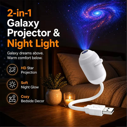 USB Starry Sky Projector Night Light 360