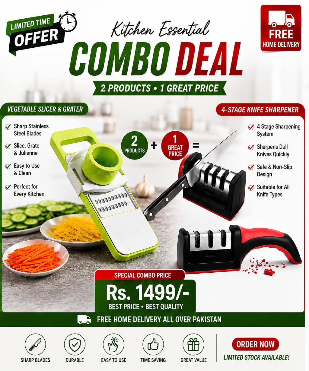 2-in-1 Kitchen Slicer & Knife Sharpener Combo Deal
